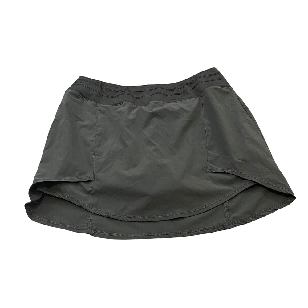 Oiselle Running Skort Womens 10 Black Athletic Skirt with Built-in Shorts - Picture 1 of 9